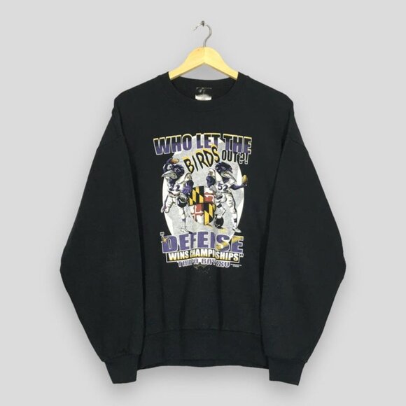 Baltimore Ravens NFL Baltimore Ravens NFL Football sweatshirt shirt '93 - Picture 1 of 2